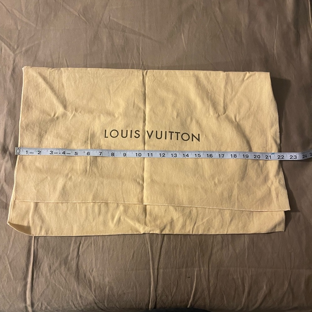 Large flop over authentic Lv dust bag